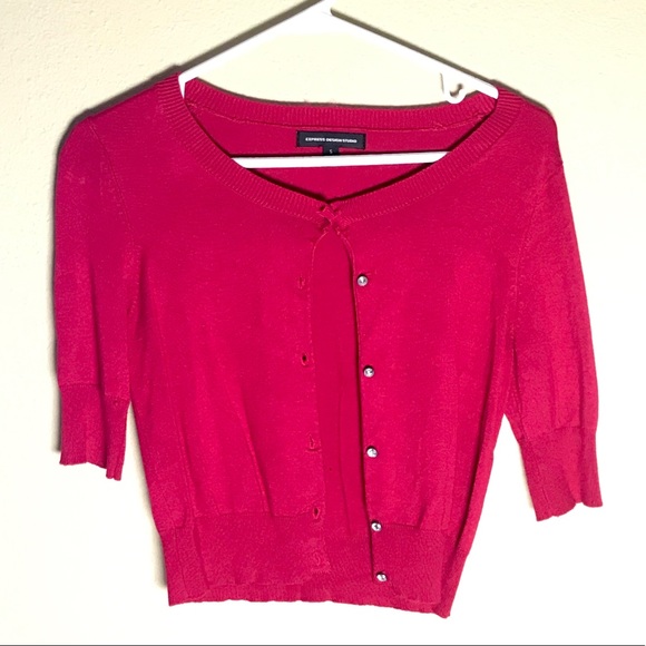 Express Raspberry Crystal Sweater S - Picture 5 of 6